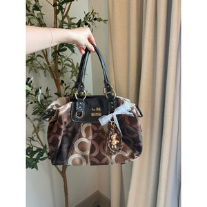 Vintage Coach Patchwork Signature Handbag Brown Tan AUTHENTIC